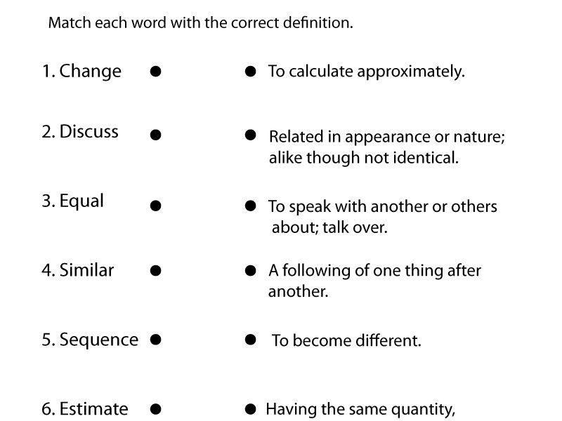 Free Printable Vocabulary Building Worksheet