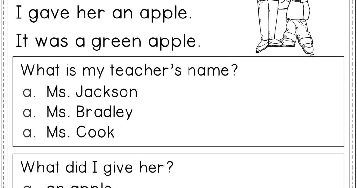 Free Reading Comprehension Kindergarten Reading Worksheets Worksheets Library