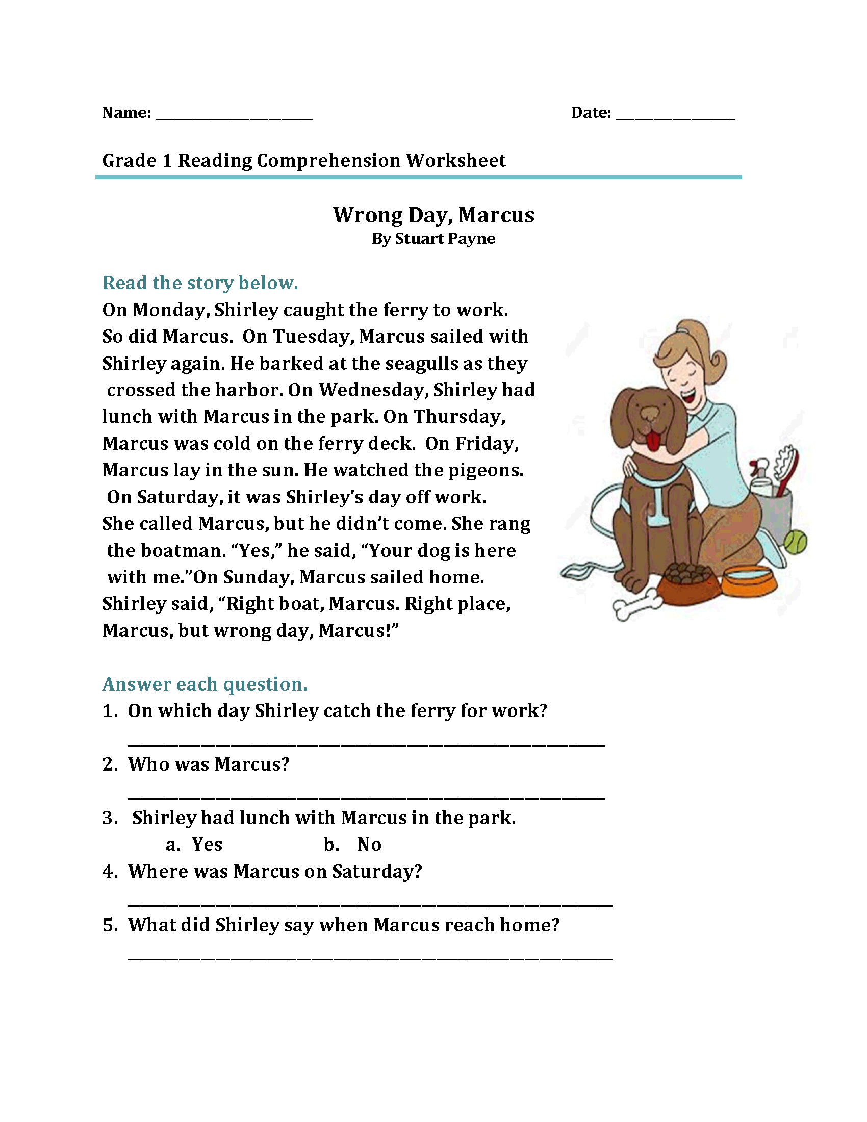 Free 1st Grade Reading Comprehension Worksheets Free 1st Grade Reading Comprehension Worksheets