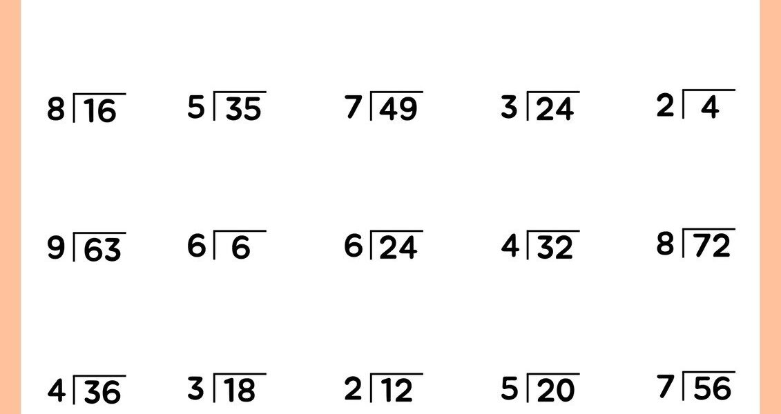 Free To Edit And Print Division Worksheet Templates Canva