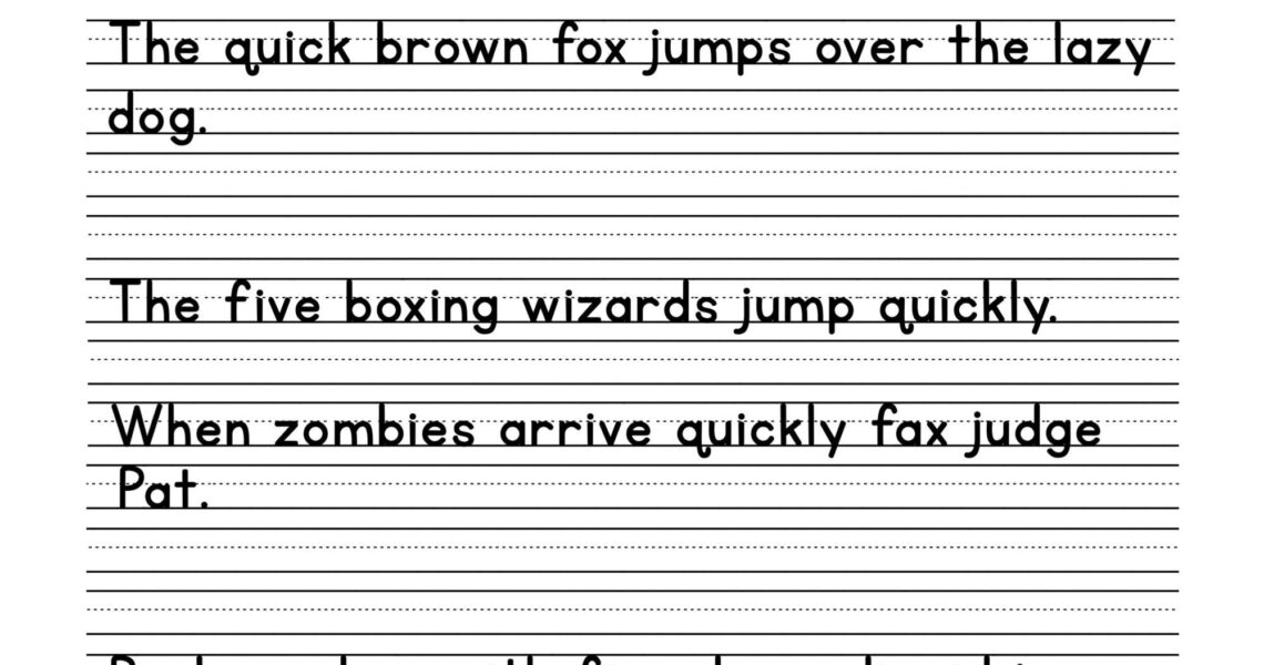 Fun 2nd Grade Handwriting Practice Paper For Kids Worksheets Library