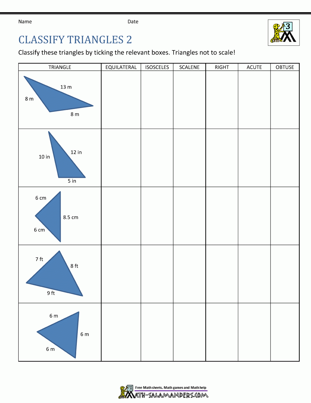 Free Printable 10th Grade Geometry Worksheets