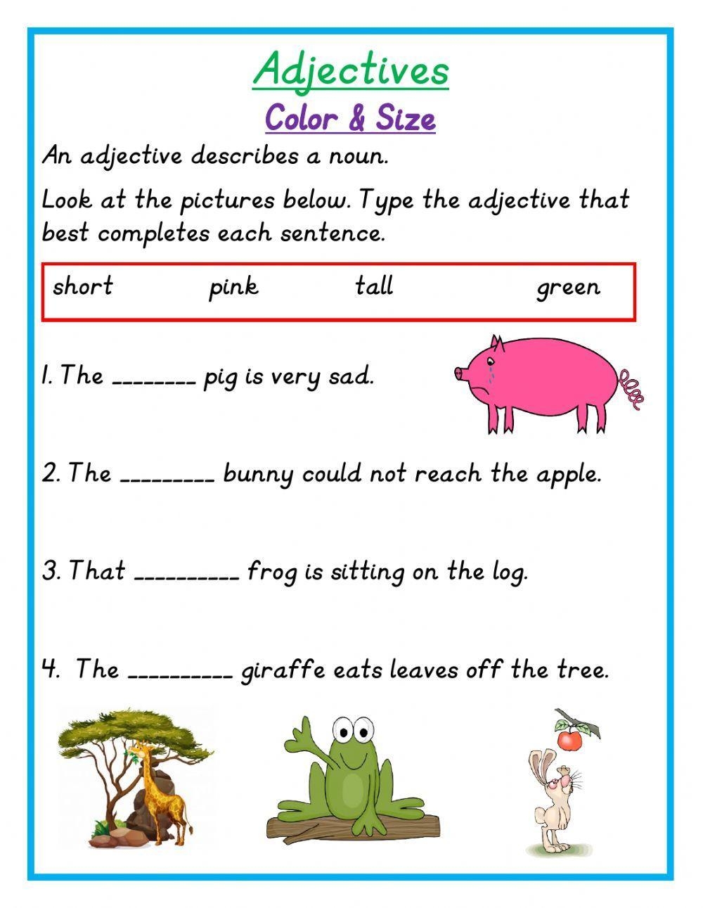 Grade 2 U0026 3 Adjective Worksheets English Free Printables Worksheets Library Grade 2 U0026 3 Adjective Worksheets English Free Printables Worksheets Library