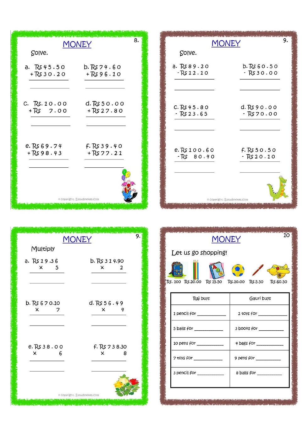 Grade 3 Maths Money Worksheets Estudynotes Grade 3 Maths Money Worksheets Estudynotes