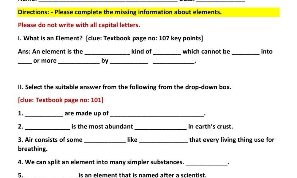 Grade 6 Science Interactive Worksheet Live Worksheets