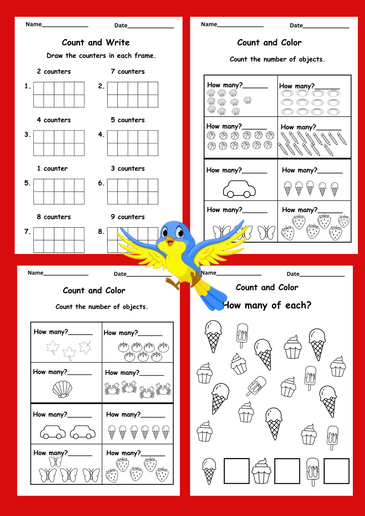 Kindergarten Grade Math Worksheets