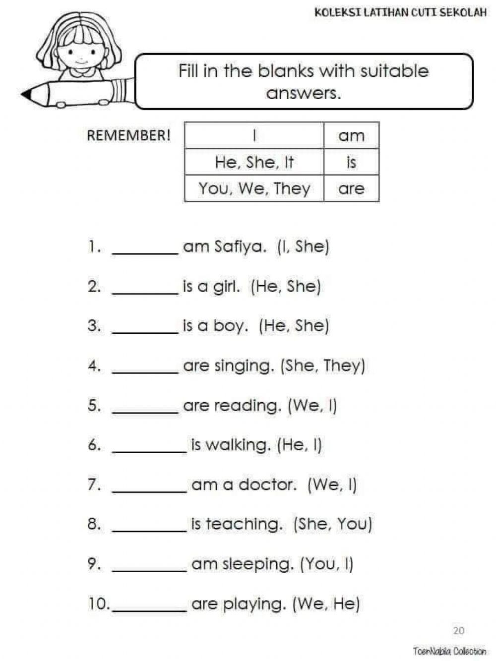 Grammar Interactive Exercise For Grade 1 Live Worksheets Worksheets Library
