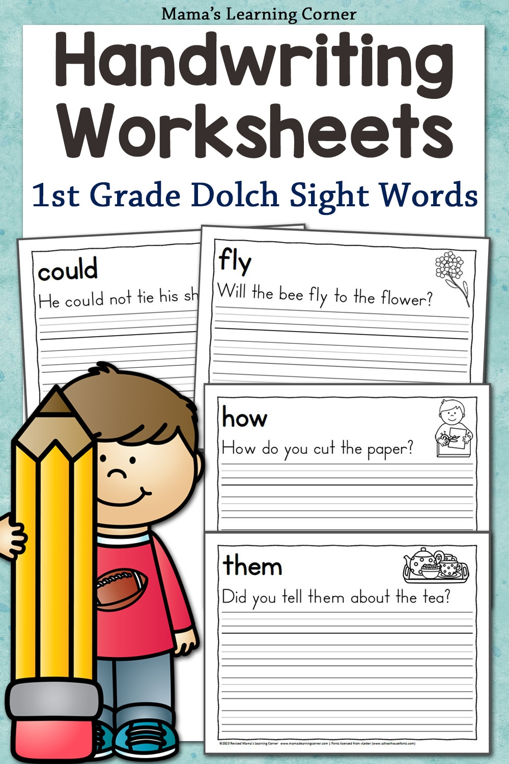 Handwriting Worksheets For Kids Dolch First Grade Words Mamas Handwriting Worksheets For Kids Dolch First Grade Words Mamas
