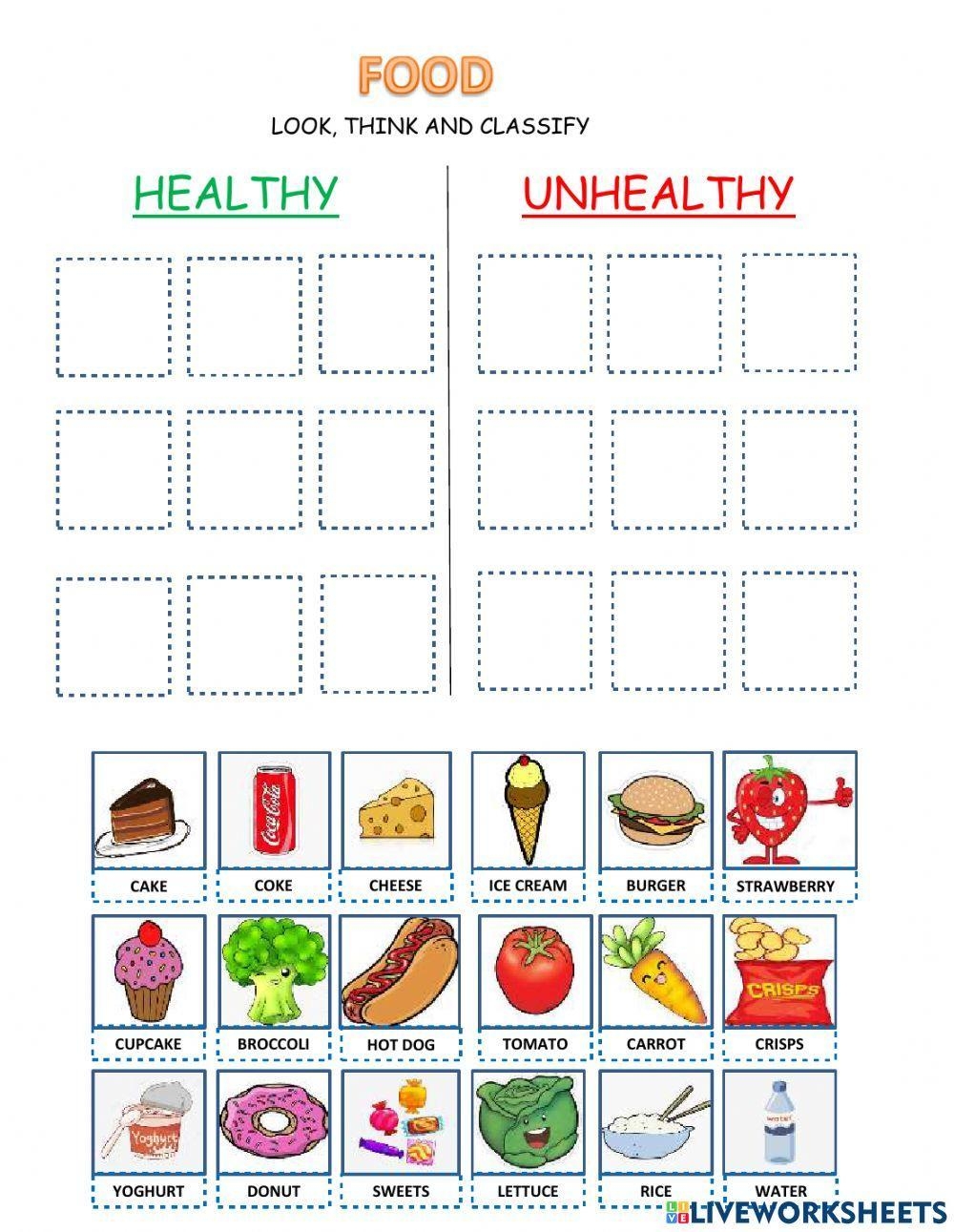 Healthy Food Interactive Activity For GRADE 3 Live Worksheets Worksheets Library
