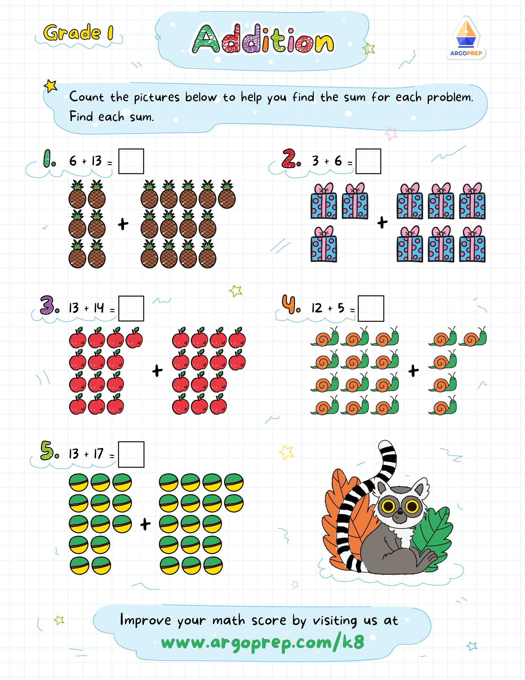 Grade Kindergarten Math Worksheets