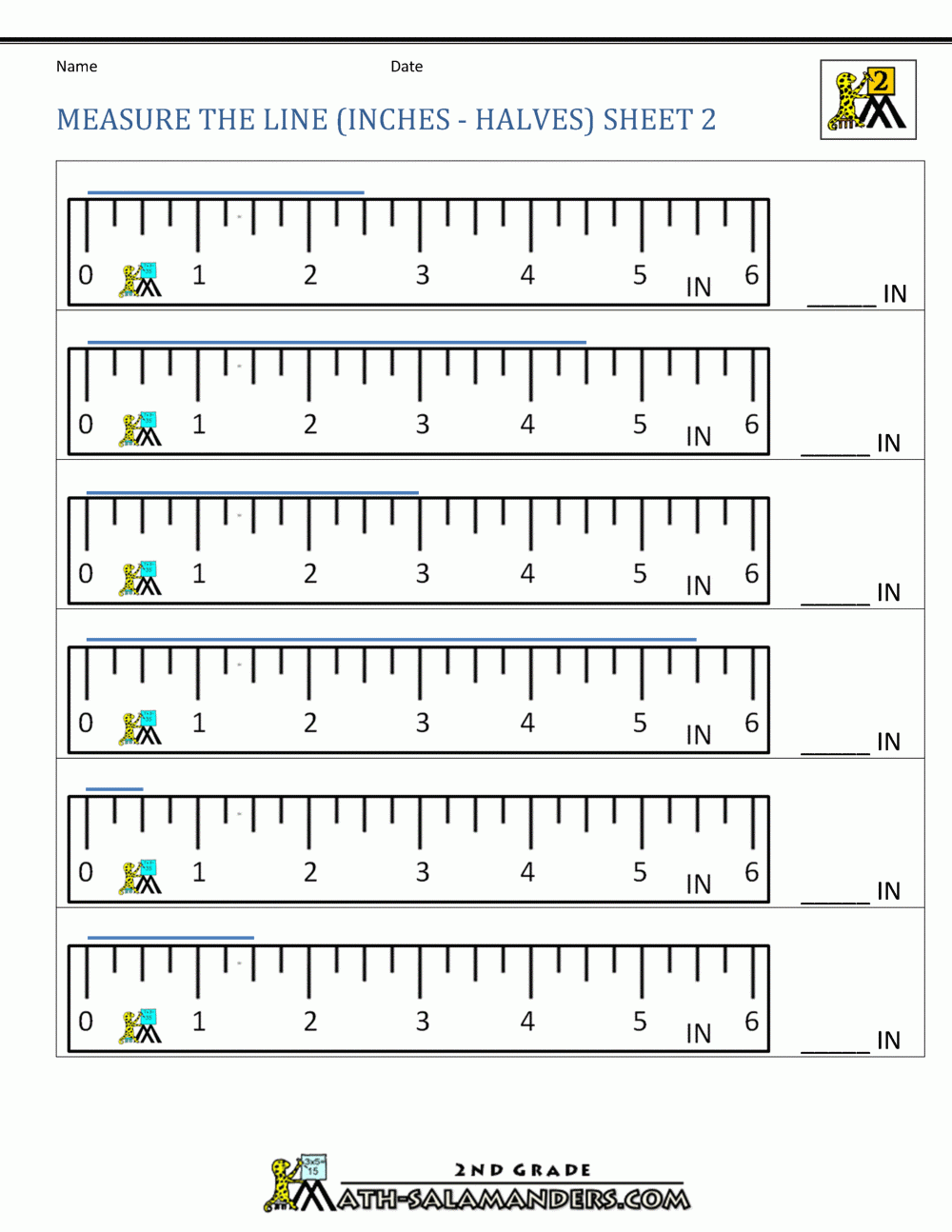 Measurement Math Worksheets Measuring Length