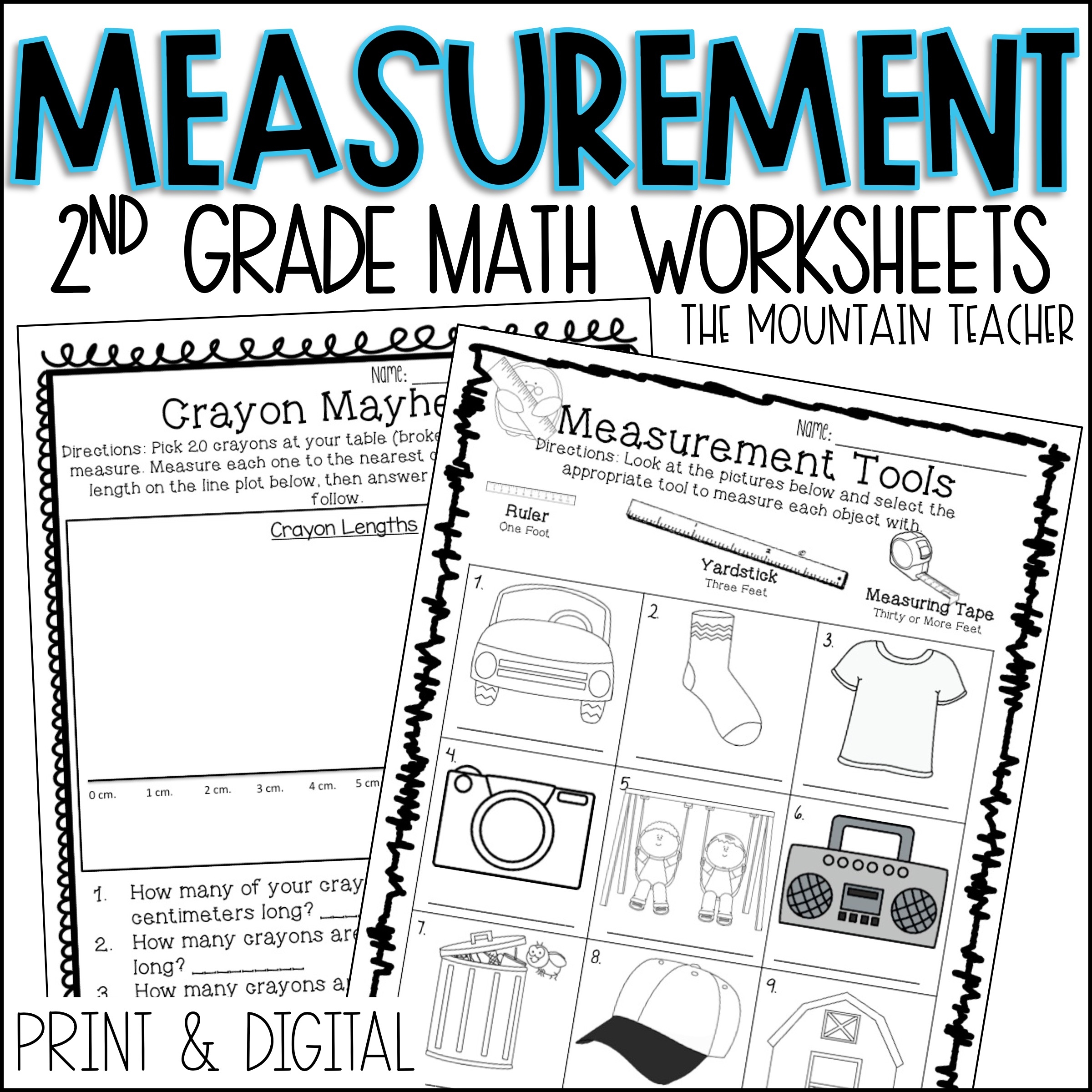 Free Printable 2nd Grade Measuring Worksheets
