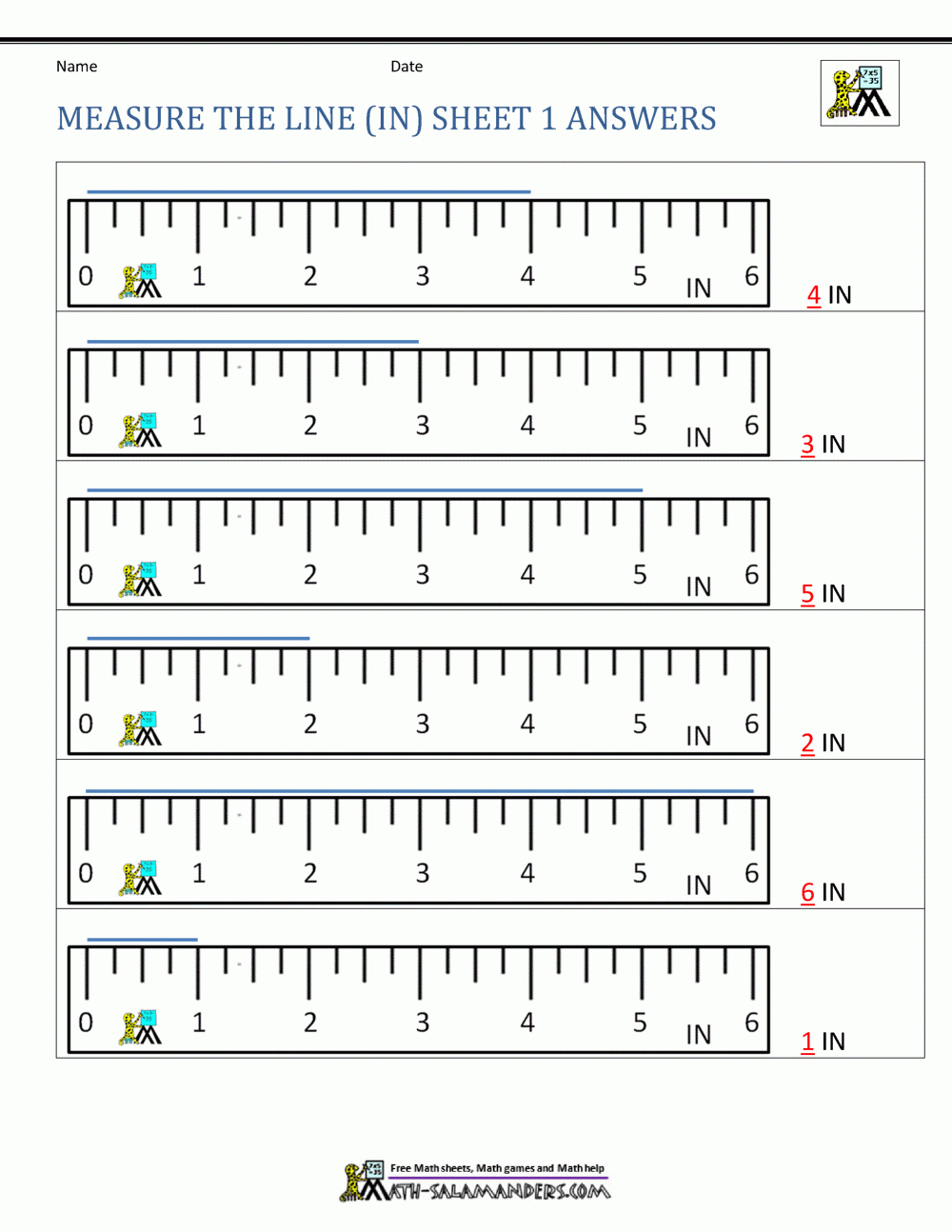 Measuring Length Worksheets