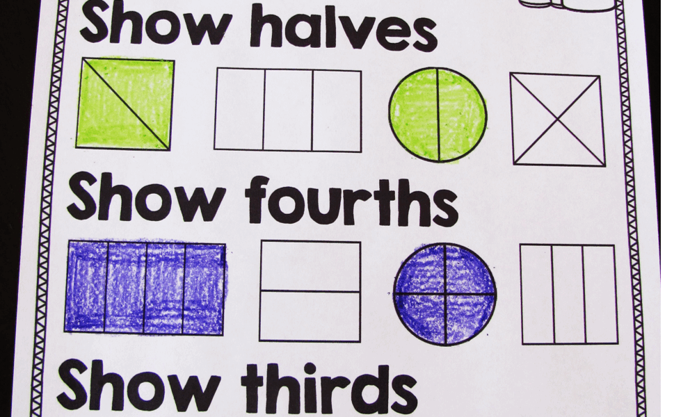 Miss Giraffe s Class Fractions In First Grade