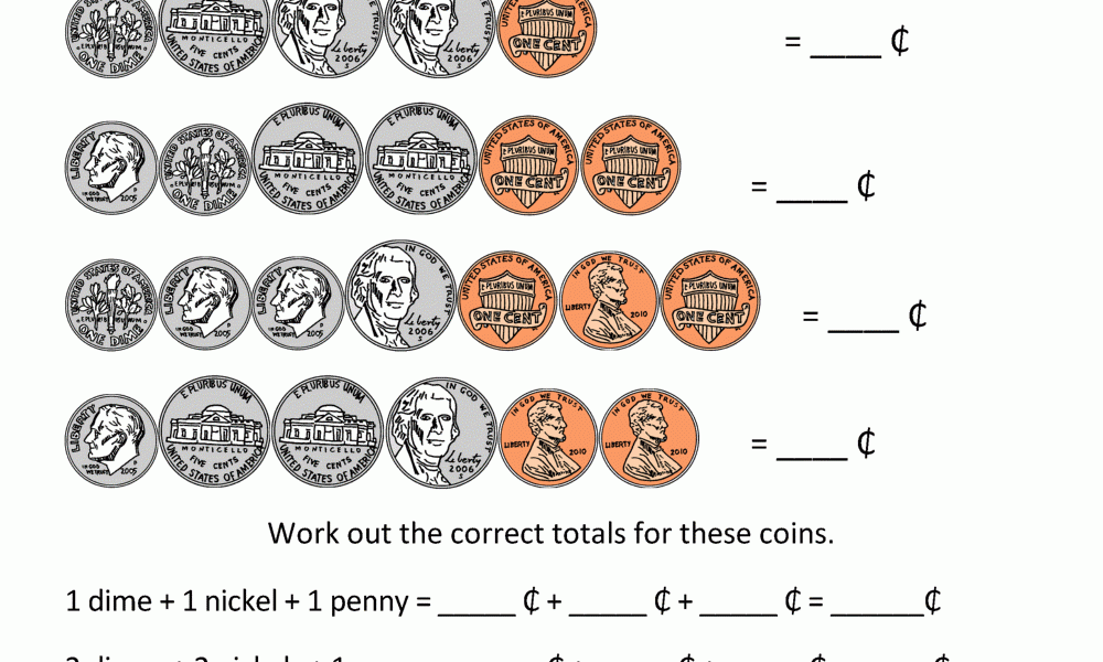 Money Worksheets For 2nd Grade
