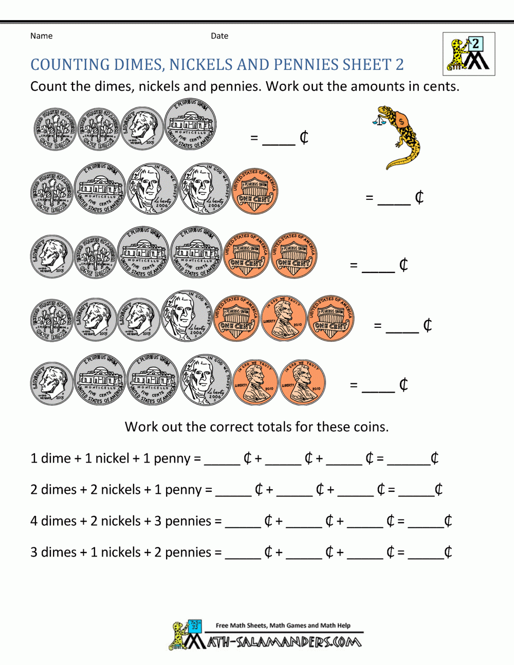 Free Printable Math Worksheets Grade 2
