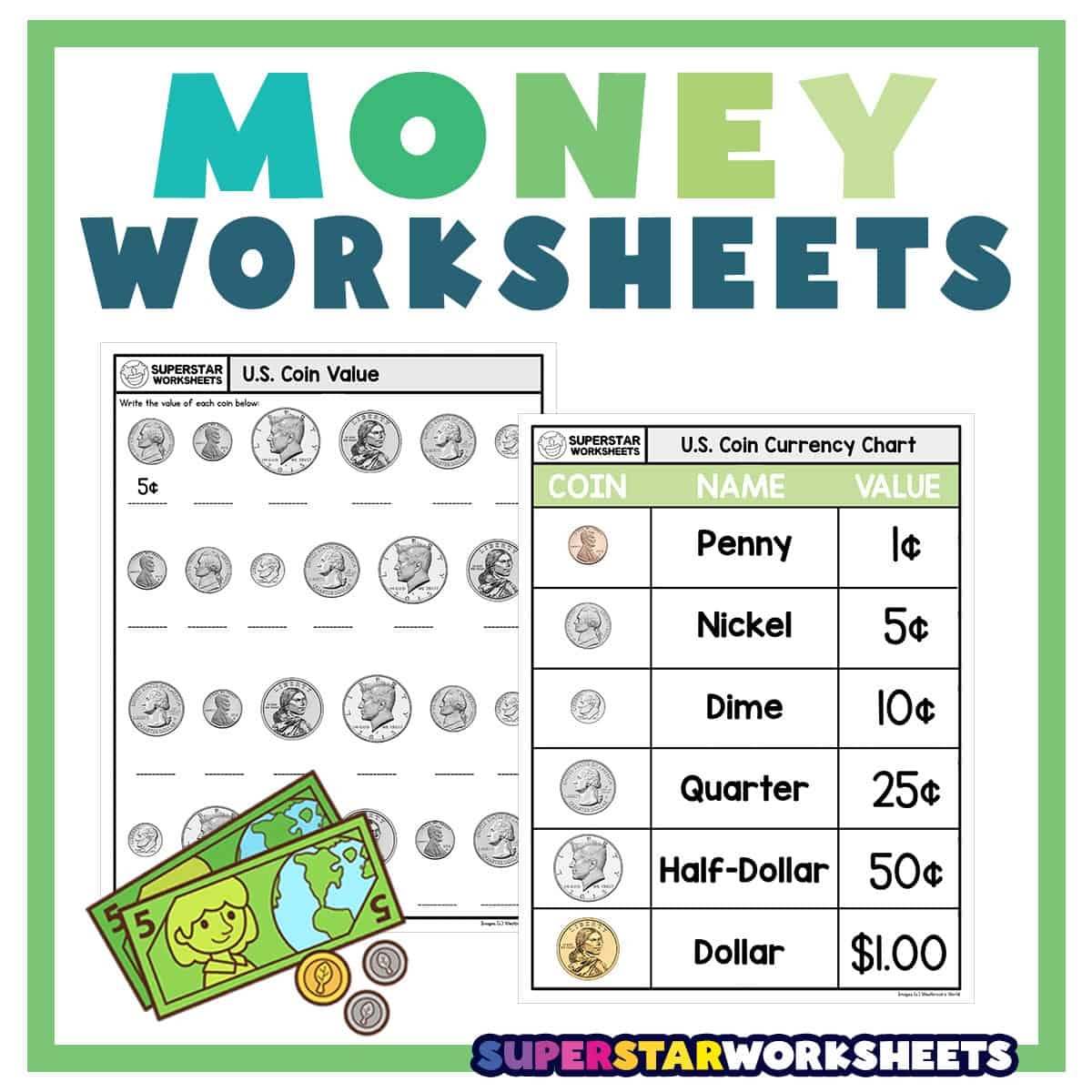 2nd Grade Free Printable Money Worksheets