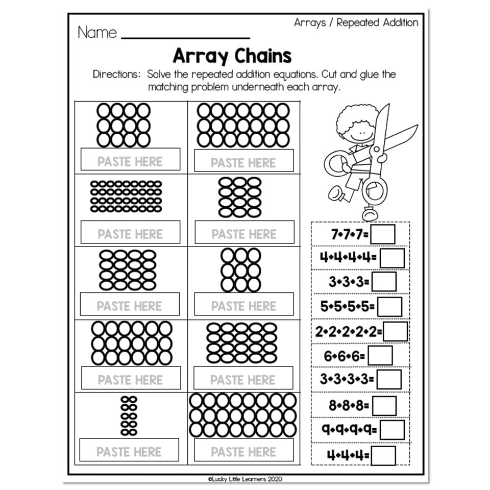 Multiplication Array Worksheets By All About Elementary Worksheets Multiplication Array Worksheets By All About Elementary Worksheets