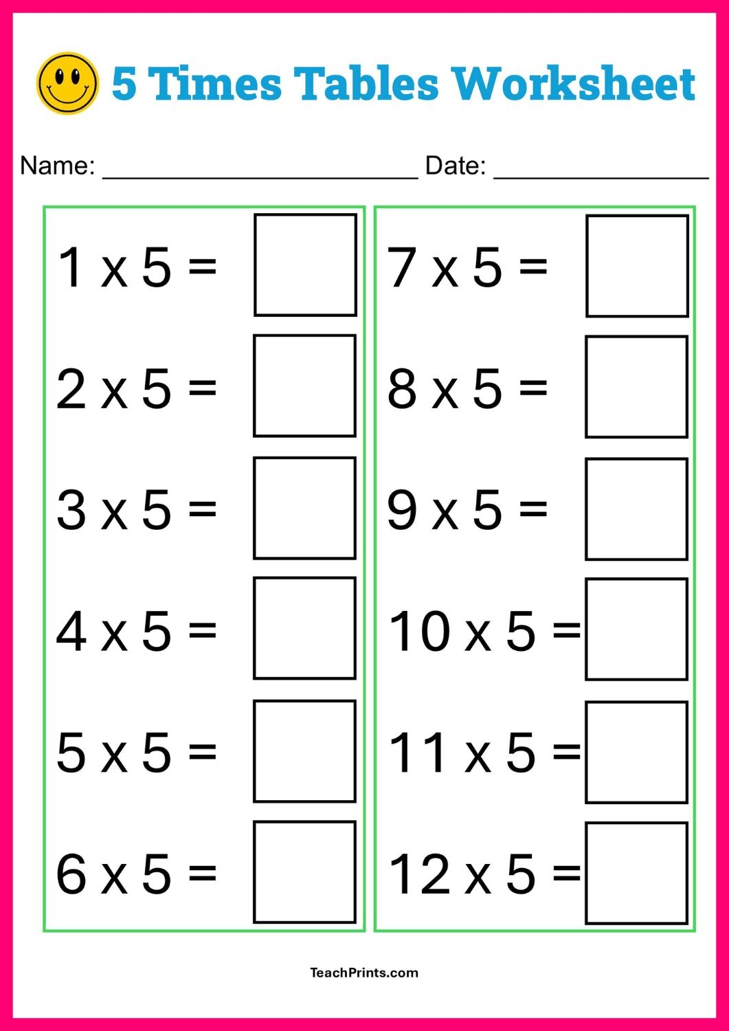 Multiplication Worksheets Free Printables Teach Prints