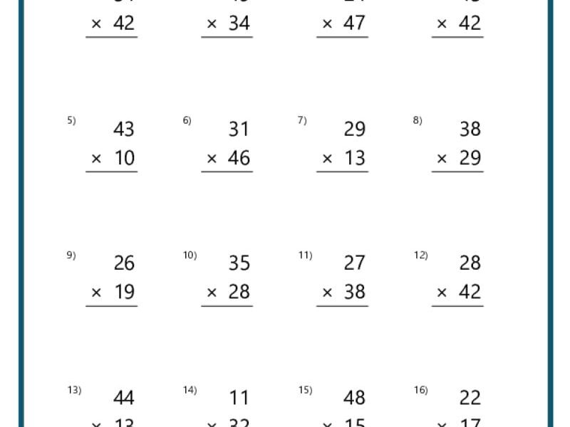 Multiplication Worksheets K12 Math Worksheets
