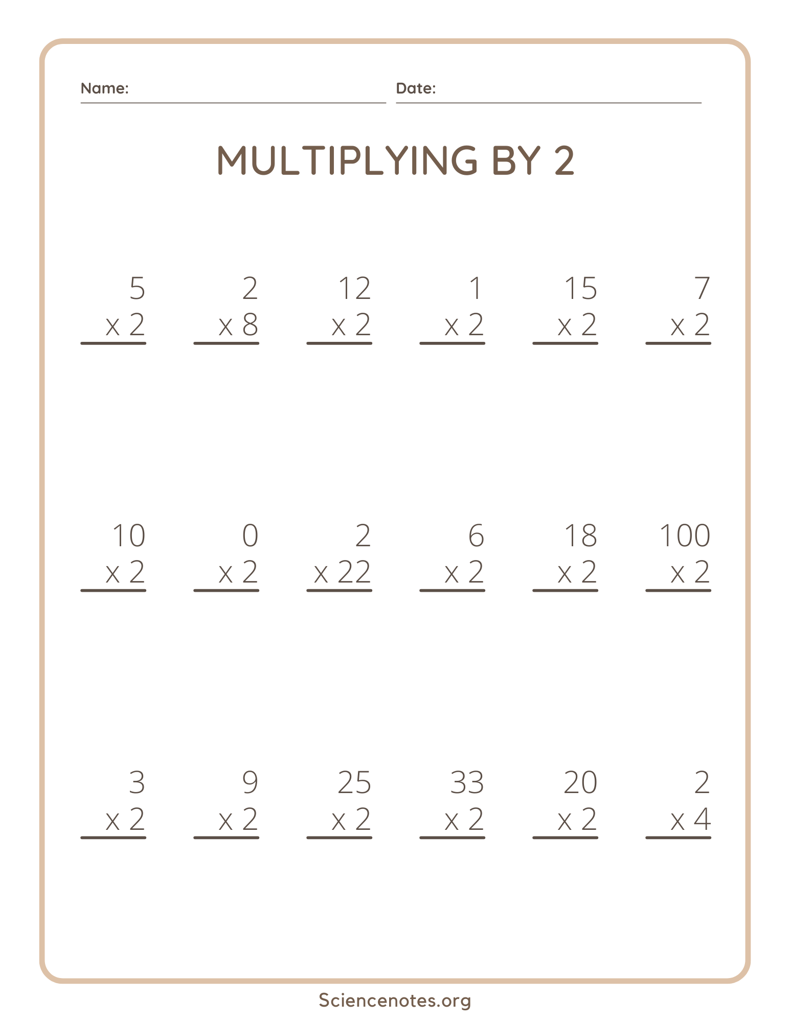 Multiplication Worksheets Worksheets Library