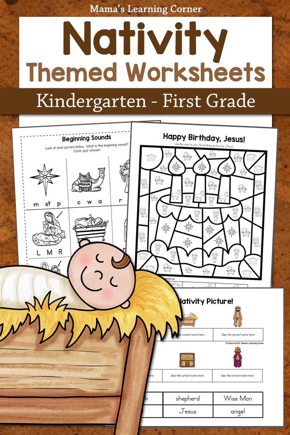 Nativity Worksheets For Kindergarten And First Grade Mamas Learning Corner