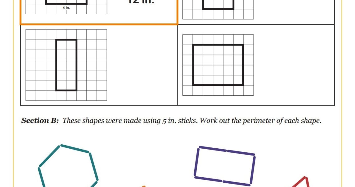 Perimeter Of Shapes B PDF Printable Measurement Worksheets