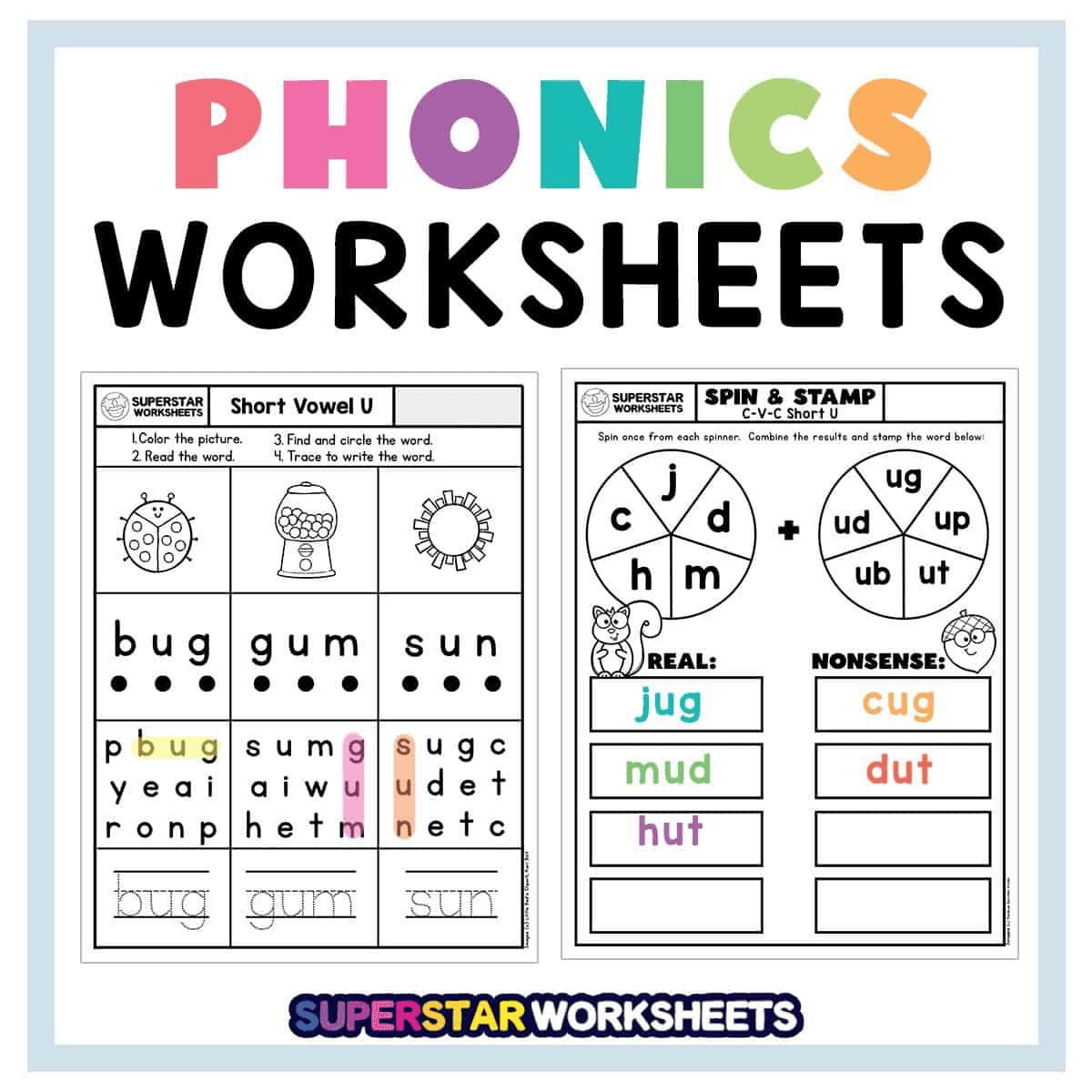 Phonics Worksheets Superstar Worksheets Phonics Worksheets Superstar Worksheets