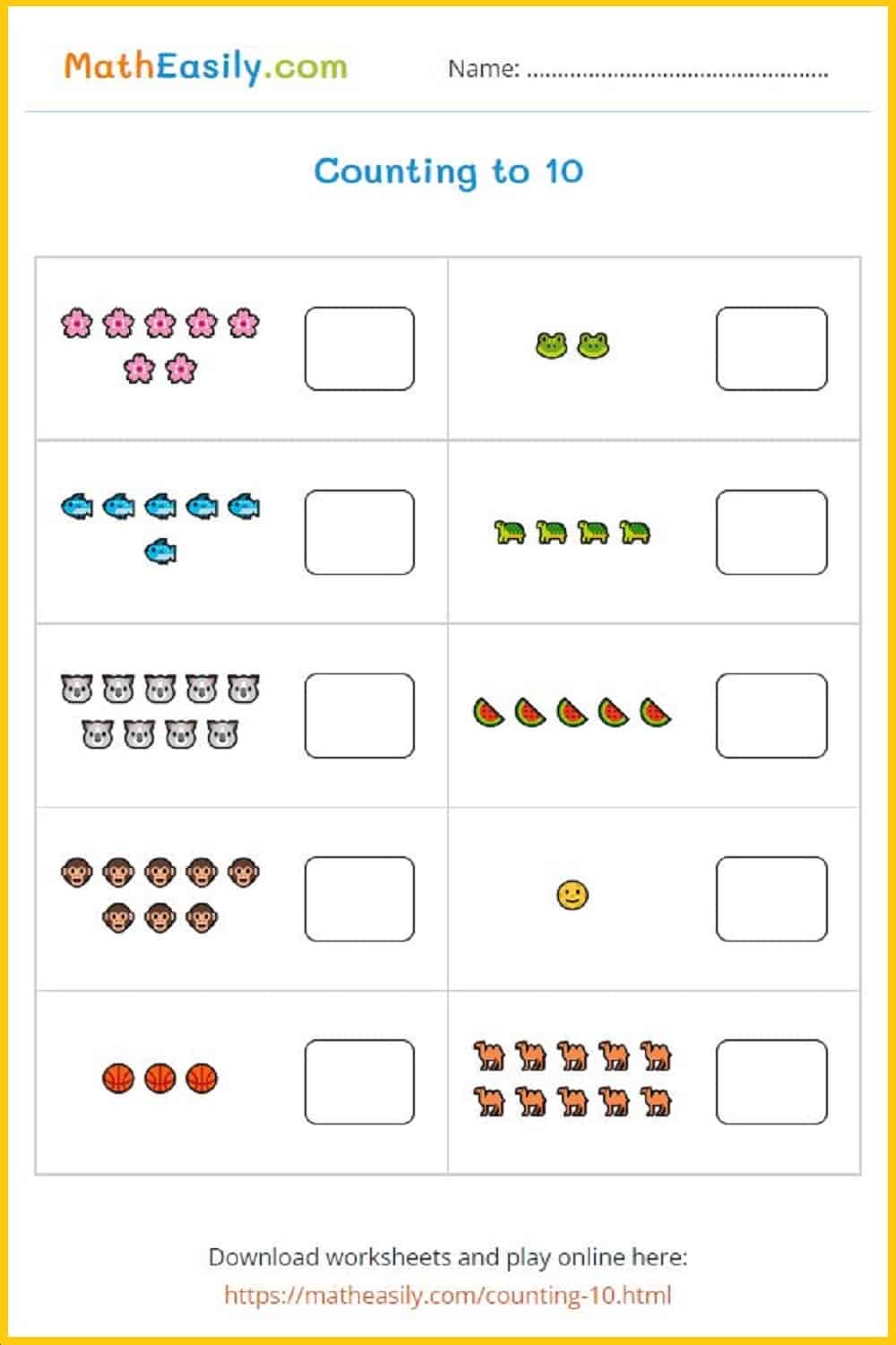 Printable 1st Grade Math Worksheets PDF Free Download