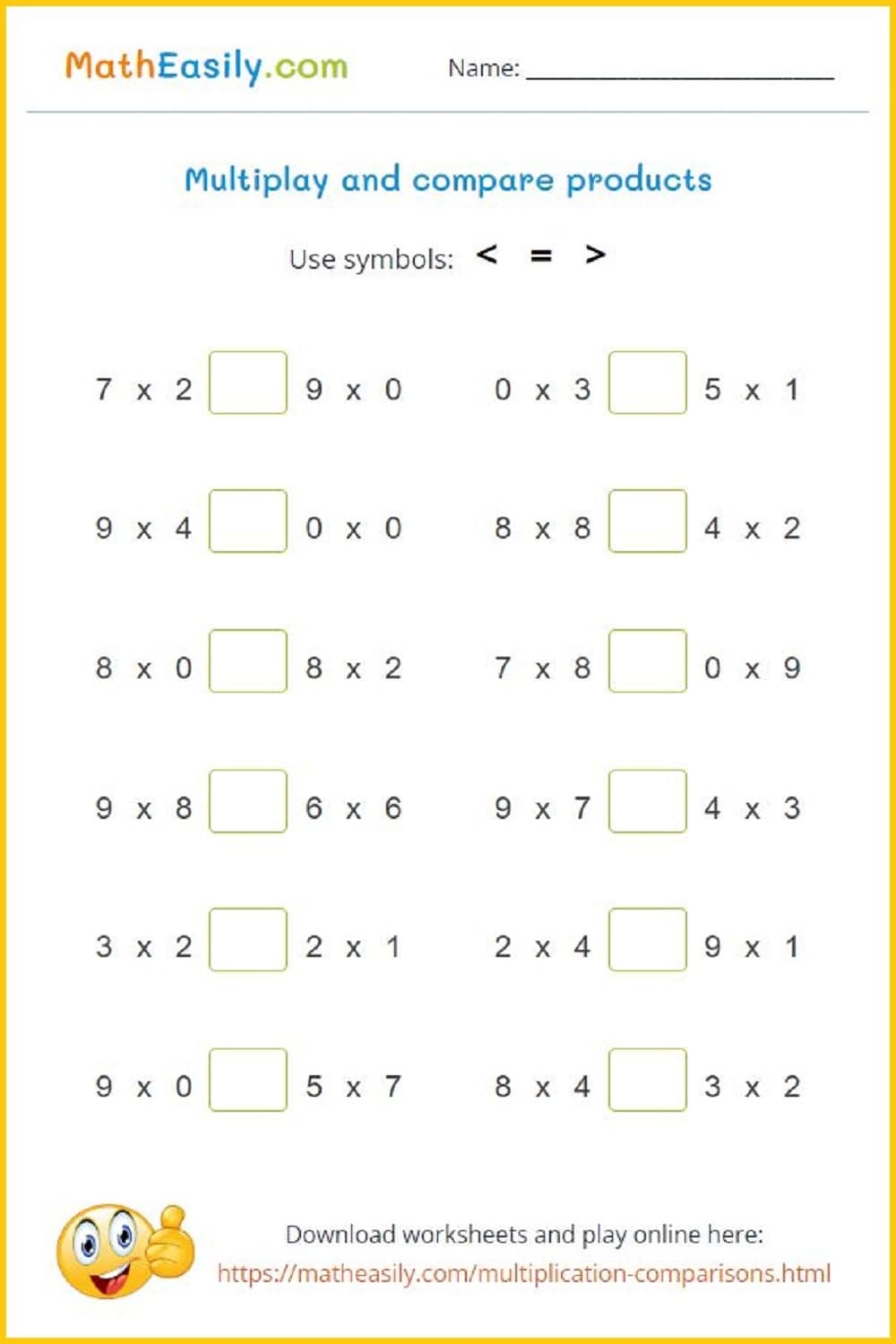 Printable 4th Grade Math Worksheets PDF Free Download