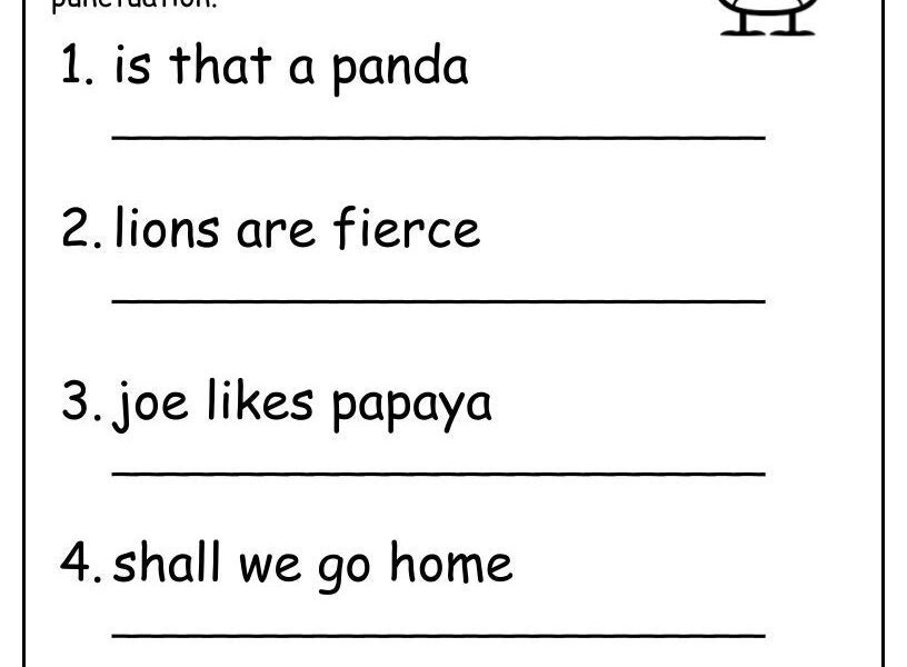 Printable Punctuation Worksheets Punctuation Practice Worksheets For Kids Punctuation Sentences Punctuation Marks Practice Kindergarten Etsy Norway