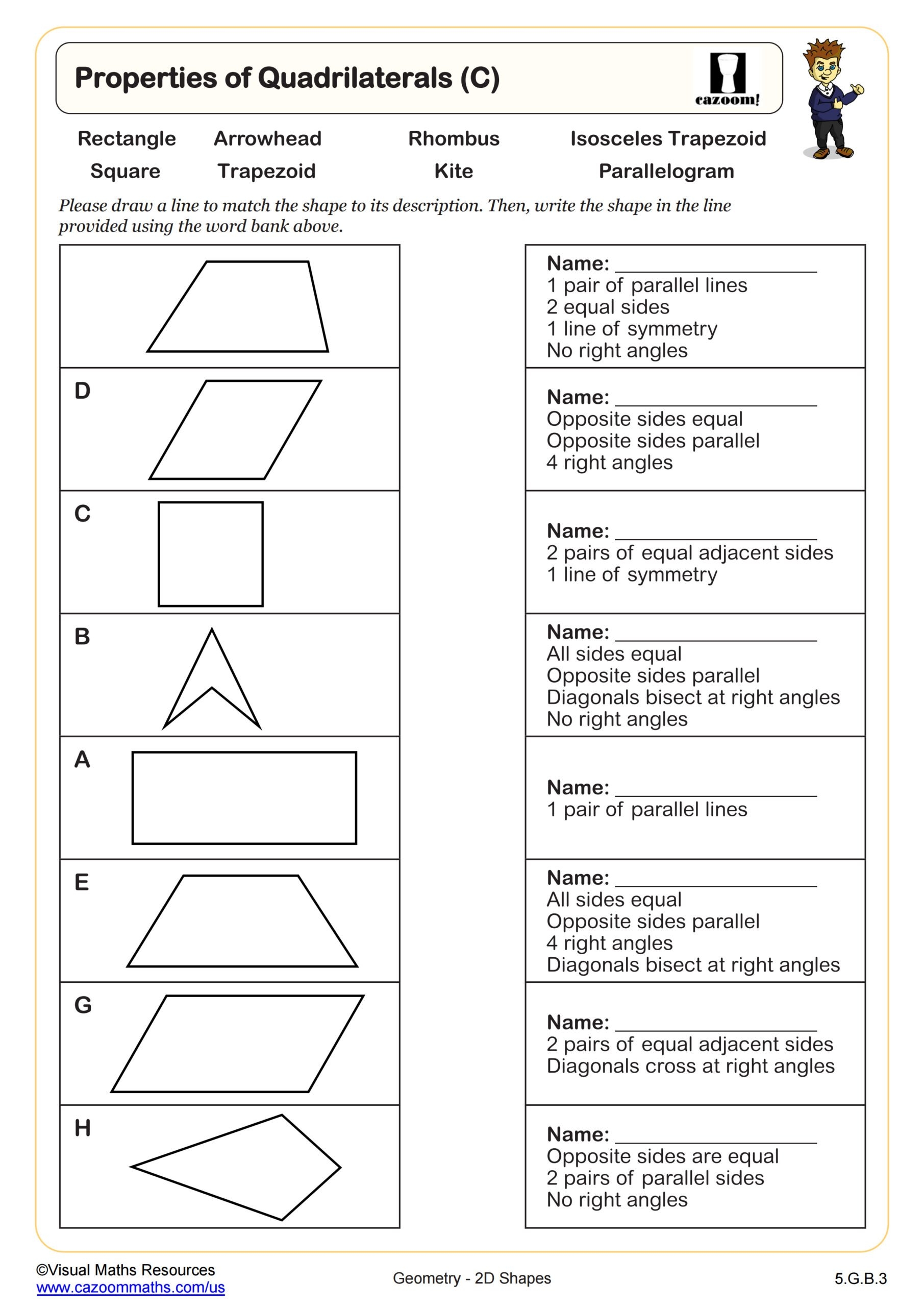 5th Grade Geometry Worksheets Free Printable