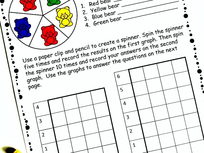 Simple Coloring Probability Worksheets For Grades 4 6 FREE