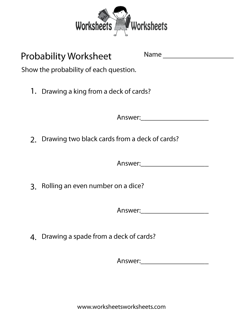 Free Printable 6th Grade Probability Worksheets