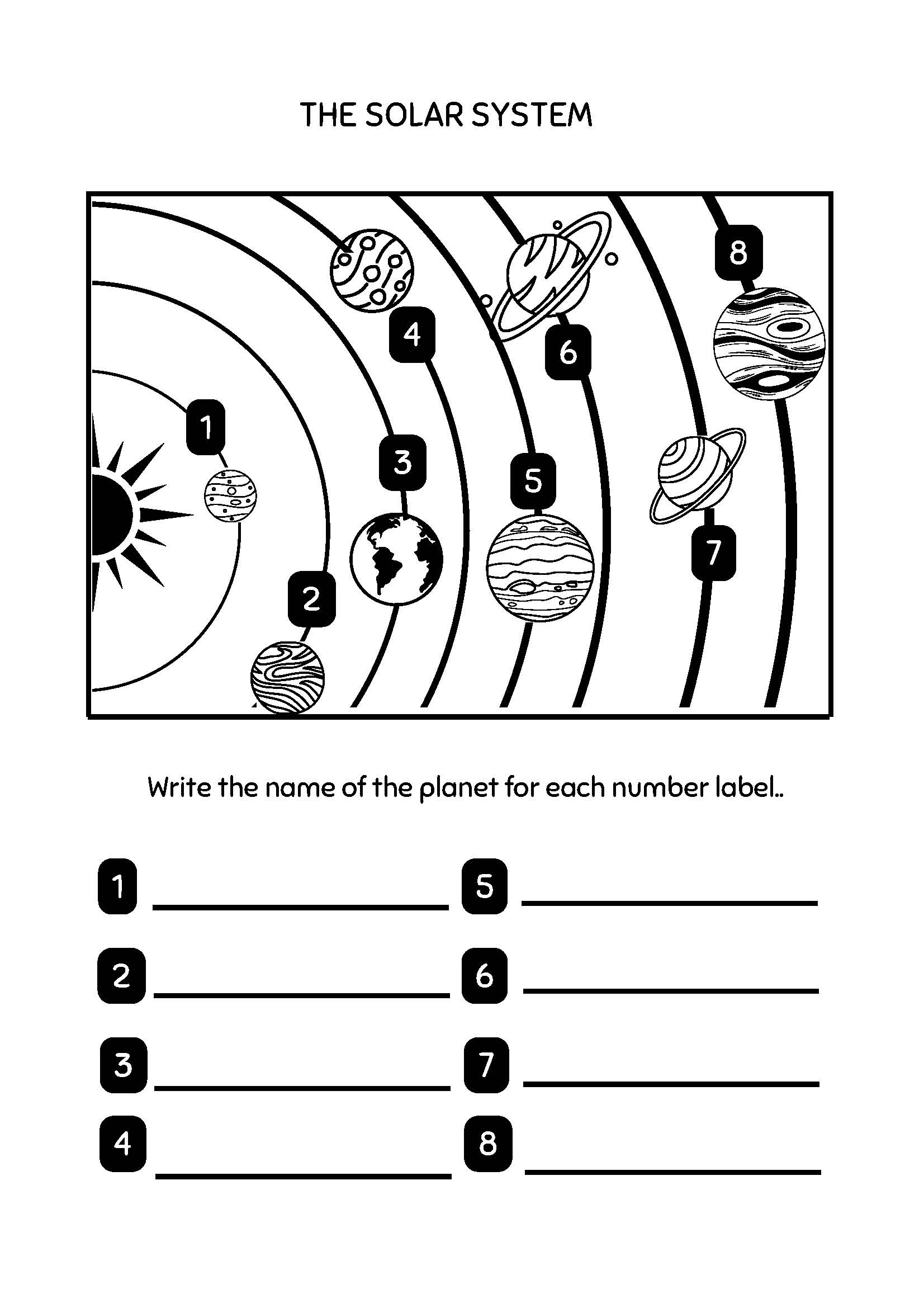 Space Science Worksheets For Kids 3rd 4th Grade With Answer Key  Space Science Worksheets For Kids 3rd 4th Grade With Answer Key