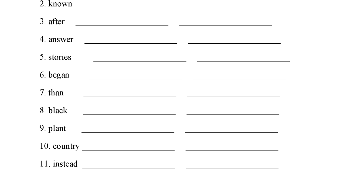 Spelling Worksheets Fourth Grade Spelling Worksheets