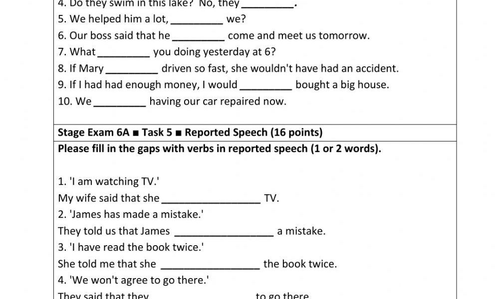Stage 6 Grammar Exam Worksheet Grammar Worksheets English Worksheets Library