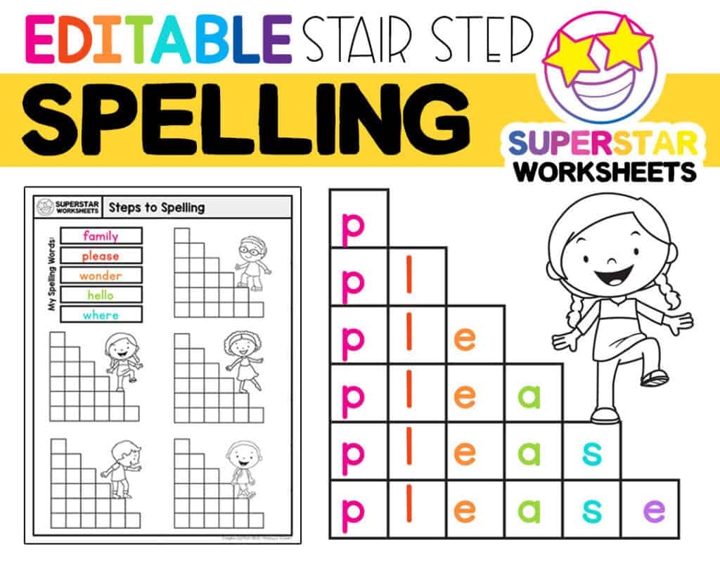 Free Printable First Grade Spelling Worksheets