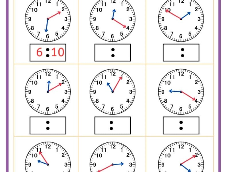 Telling Time Worksheets