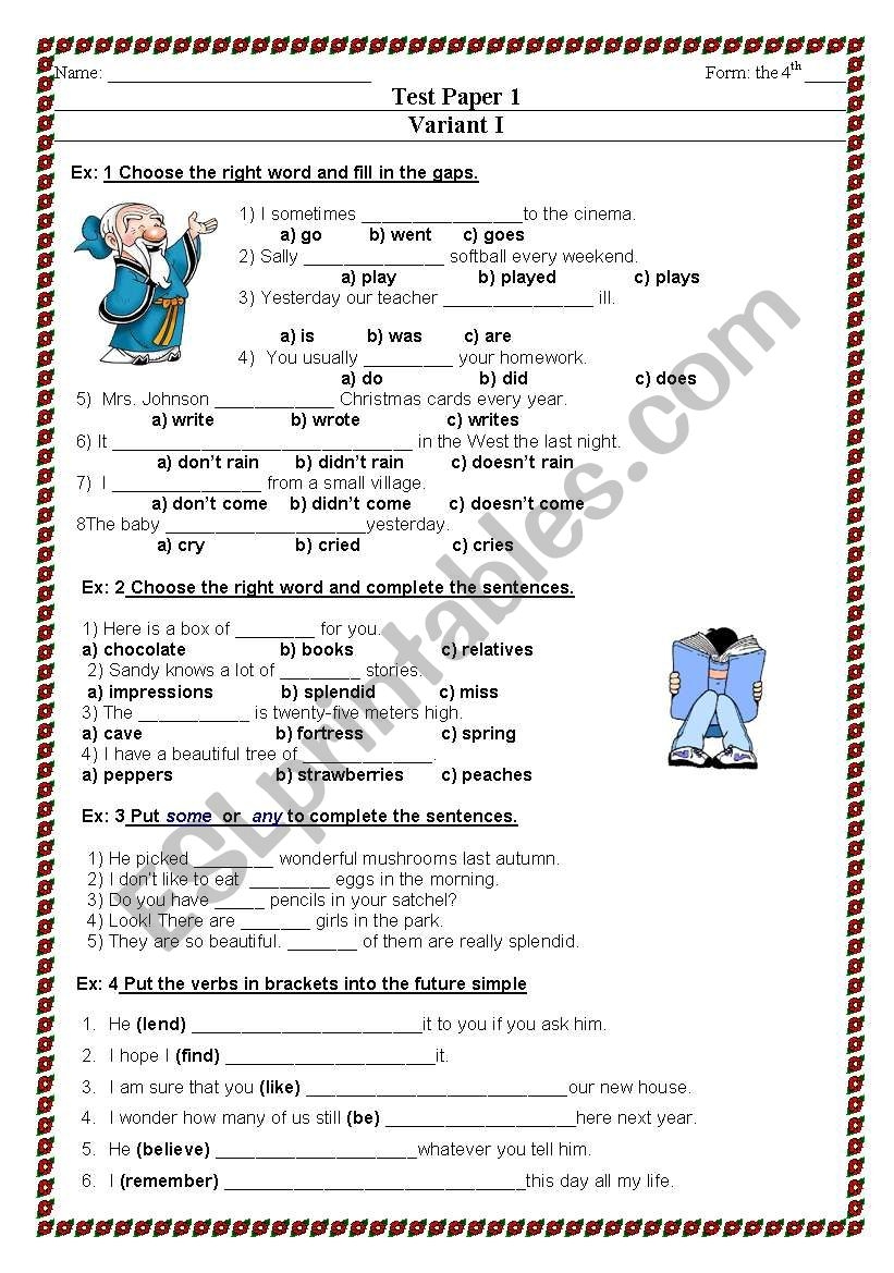Free Printable 4th Grade Grammar Worksheets Free Printable 4th Grade Grammar Worksheets