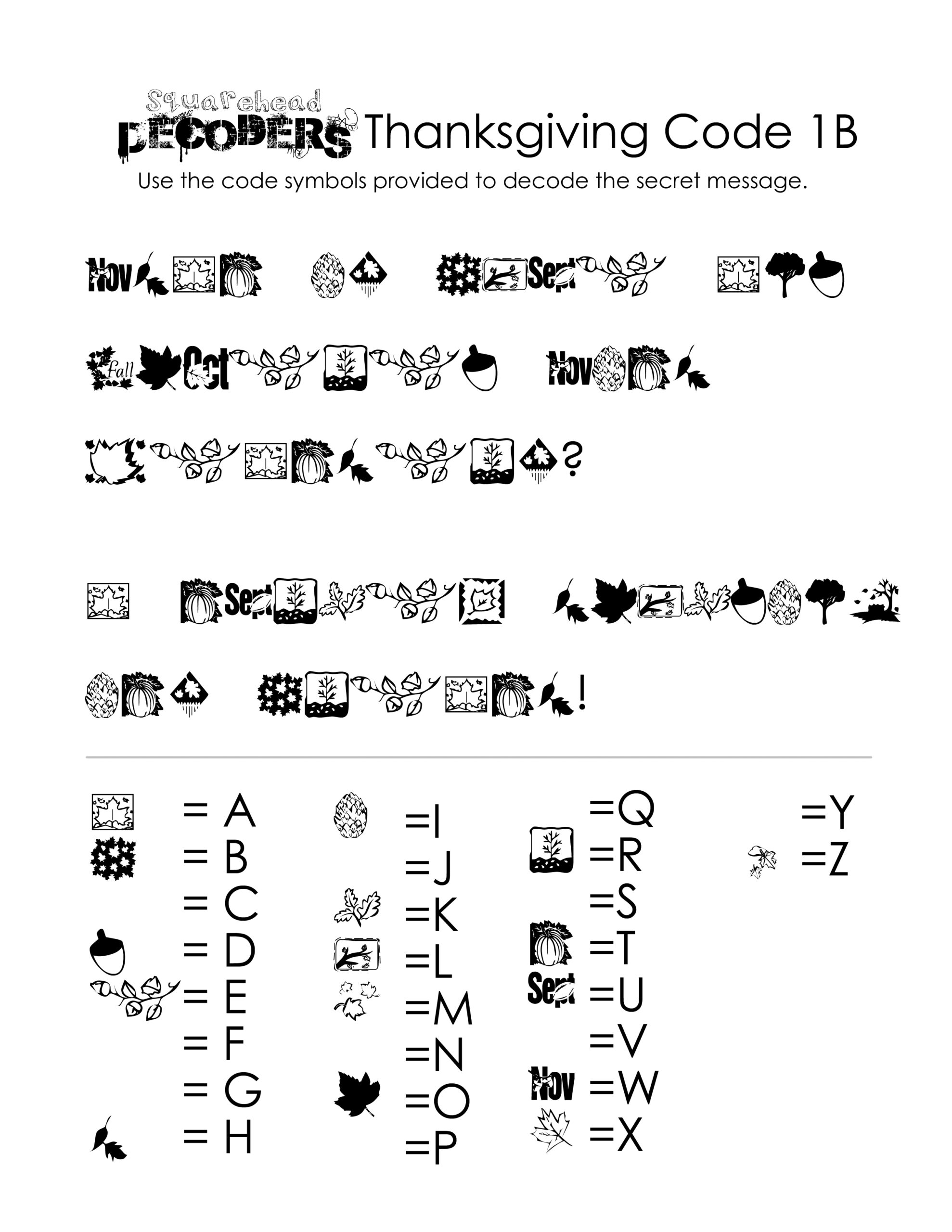 Free Printable 6th Grade Thanksgiving Worksheets