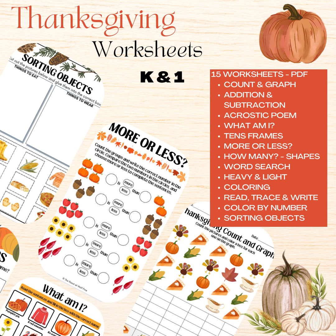 Thanksgiving Worksheets Kindergarten U0026 First Grade Workbook Printable Holiday Activity Reading Made By Teachers Thanksgiving Worksheets Kindergarten U0026 First Grade Workbook Printable Holiday Activity Reading Made By Teachers