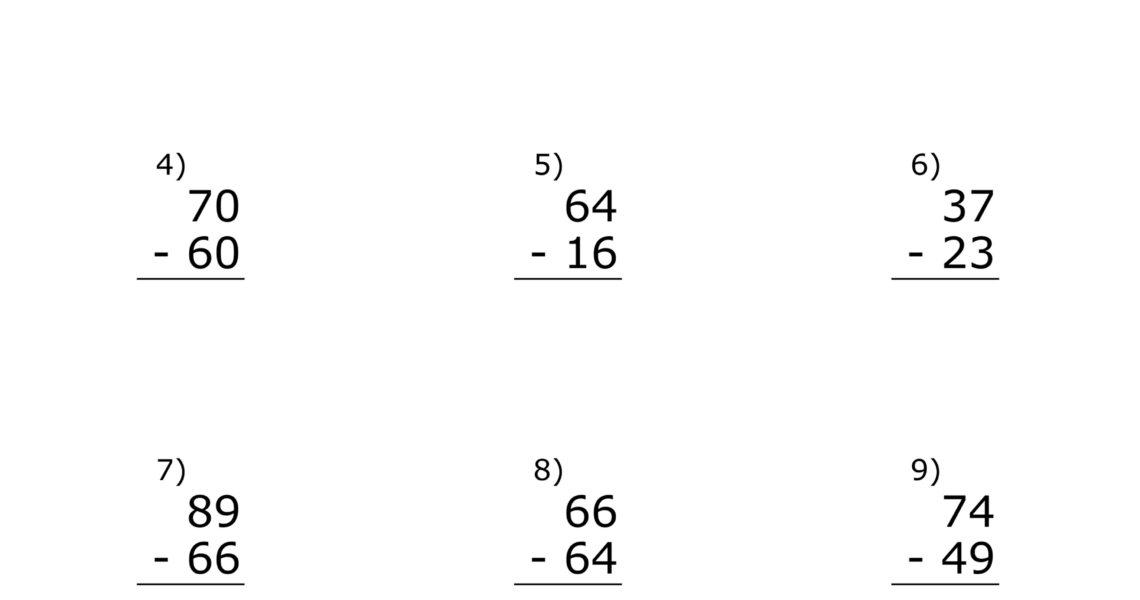 Two Digit Subtraction Worksheets Printable Math Drills Free Printables Monograms Design Tools Patterns U0026 DIY Projects