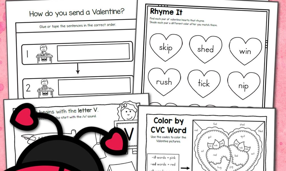 Valentine s Day Worksheets For Kindergarten And 1st Grade Mamas Learning Corner