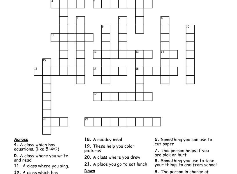 Welcome To 3rd Grade Crossword WordMint