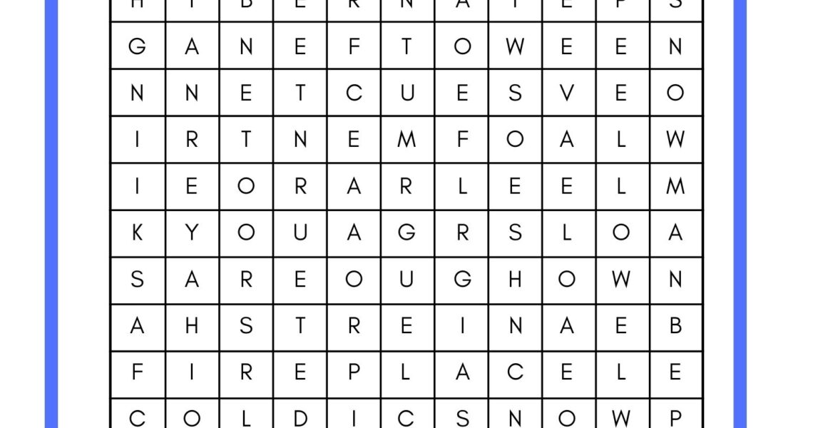 Winter Wordsearch Free Printables Academy Worksheets