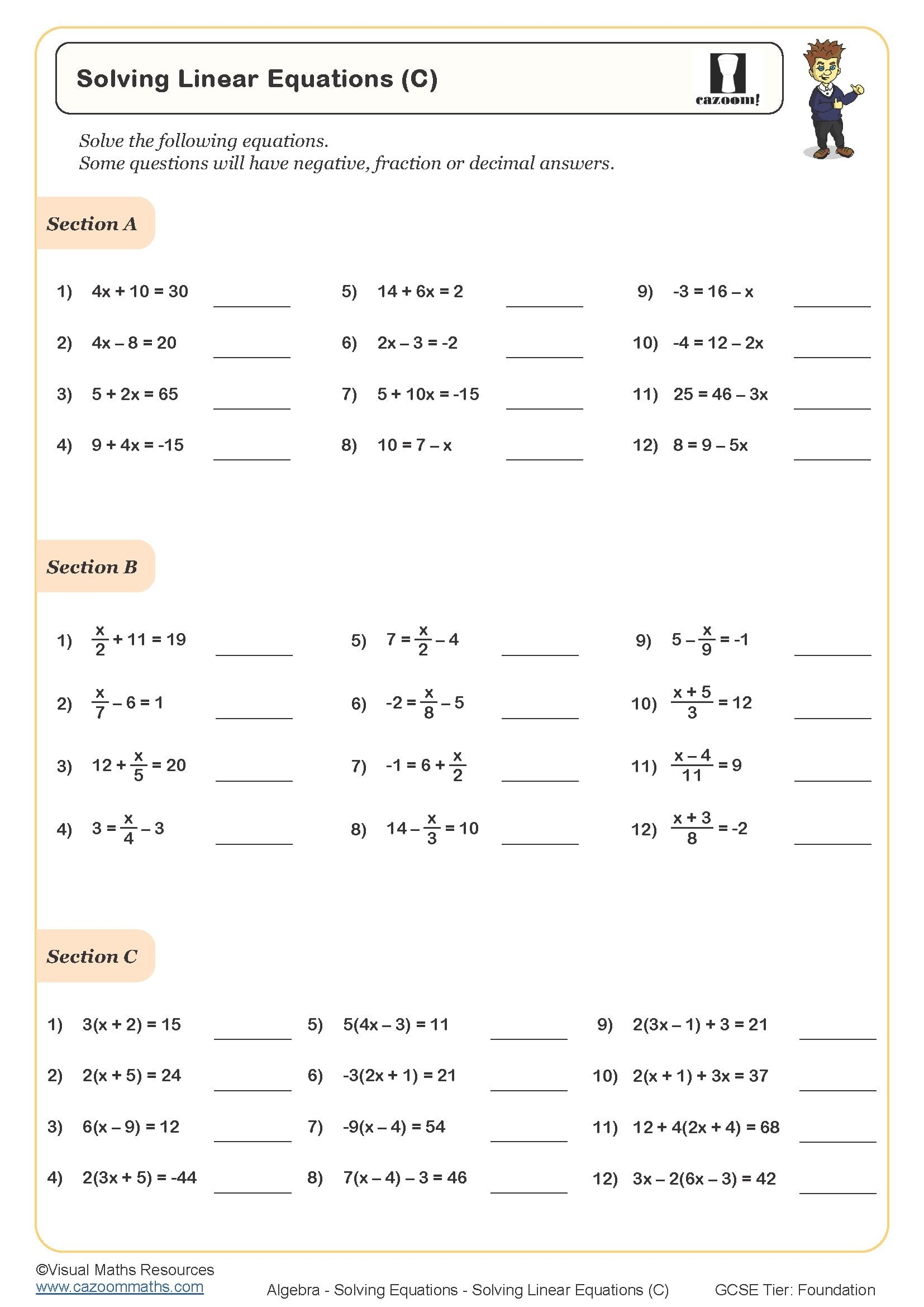 Free Printable 8th Grade Worksheets